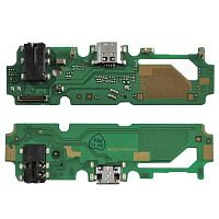 Шлейф Vivo Y1s 1929 з роз'ємами зарядки, навушників та мікрофоном - нижня плата (AAA)