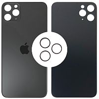 Задня кришка Apple iPhone 11 Pro Max (сіра оригінал Китай з кільцями)