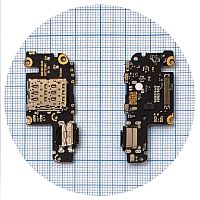 Шлейф Xiaomi Mi 10T, Mi 10T Pro, Redmi K30s з роз'ємами Sim-карти, зарядки та мікрофоном - нижня плата (AAA)