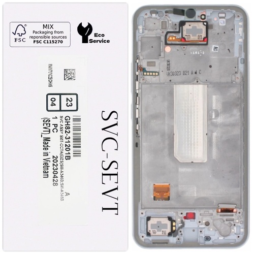 Дисплей Samsung Galaxy A34 A346 з тачскріном (оригінал 100% Service Pack із сріблястою рамкою)