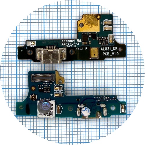 Шлейф Huawei Y5 2017 MYA-U22 L22 з роз'ємом зарядки та мікрофоном V1.0 оригінал 100% - нижня плата