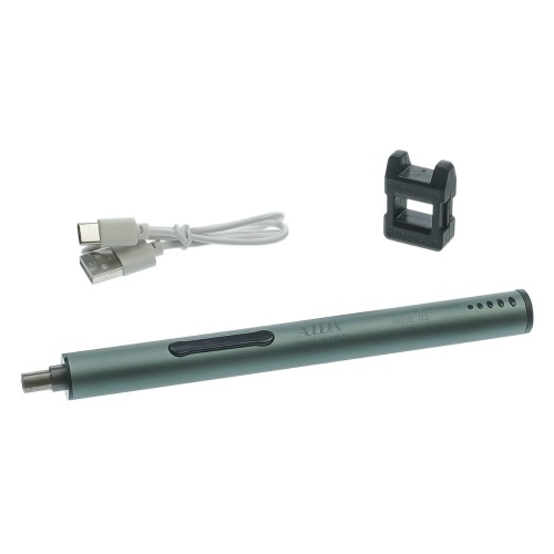 Аккумуляторная отвёртка Aida A-1802A c LED подсветкой (20 бит, Mini намагничиватель/ размагничиватель, USB-Type-C) фото 2