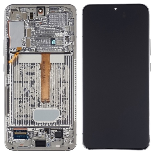 Дисплей Samsung Galaxy S22+ Plus 5G S906B з тачскріном (OLED із сріблястою рамкою)