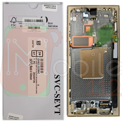 Дисплей Samsung Galaxy S24 Ultra S928 з тачскріном (оригінал 100% із жовтою рамкою)