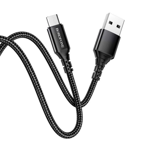 Кабель зарядки Borofone BX54 USB A - Type-C 3.0A 1m Чорний фото 2