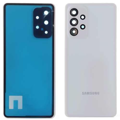 Задня кришка Samsung Galaxy A53 5G A536B (біла зі склом камери)