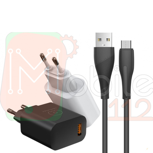 Зарядний пристрій WUW-T73 USB QC3.0 18W Type-C (чорне)