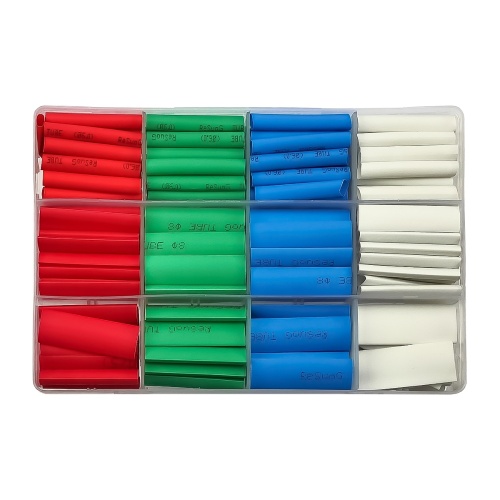 Набір термозбіжних трубок 2UUL 200 шт, 4 кольори, діаметр 6/8/10 мм у пластиковому боксі. фото 2