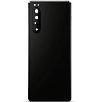 Задня кришка Sony Xperia 1 II XQ-AT51 AT52 (чорна оригінал Китай зі склом камери)