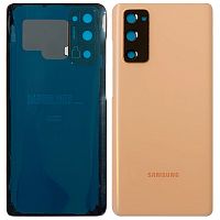 Задня кришка Samsung Galaxy S20 FE G780F (помаранчевий оригінал Китай зі склом камери)