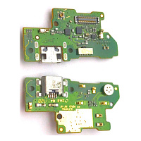 Шлейф Huawei Y7 2017 TRT-LX1, Y7 Prime з роз'ємом зарядки та мікрофоном оригінал Китай - нижня плата