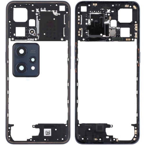 Рамка корпусу Realme 9 Pro+ Plus (чорна зі склом камери) Рамка корпусу Realme 9 Pro+ Plus (чорна зі склом камери)