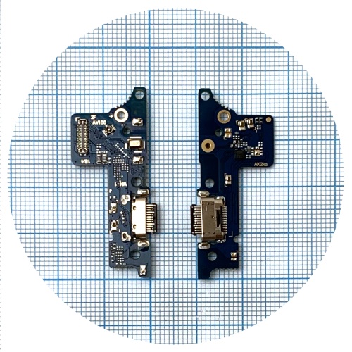 Шлейф Nokia 3.4, Nokia 5.4 з роз'ємом зарядки та мікрофоном - нижня плата (AAA) фото 2