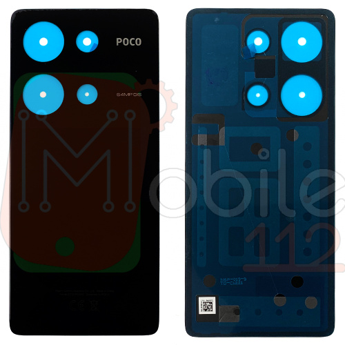 Задня кришка Xiaomi Poco M6 Pro (чорна оригінал Китай) фото 2