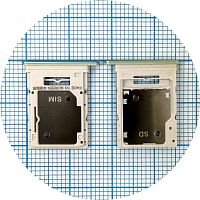 Держатель Sim карты Xiaomi Redmi Note 13 4G (зеленый на 2 SIM)