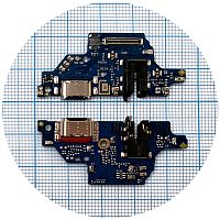 Шлейф Motorola Moto G84 XT2347 с разъемами зарядки и наушников с микрофоном - нижняя плата (AAA)