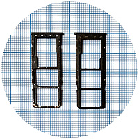 Тримач SIM карти Samsung Galaxy M10 M105F, M20 M205F (чорний на 2 SIM + MicroSD)