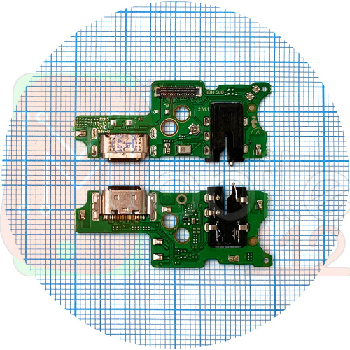Шлейф Infinix Note 12 X663 с разъемами зарядки и наушников с микрофоном - нижняя плата (AAA)