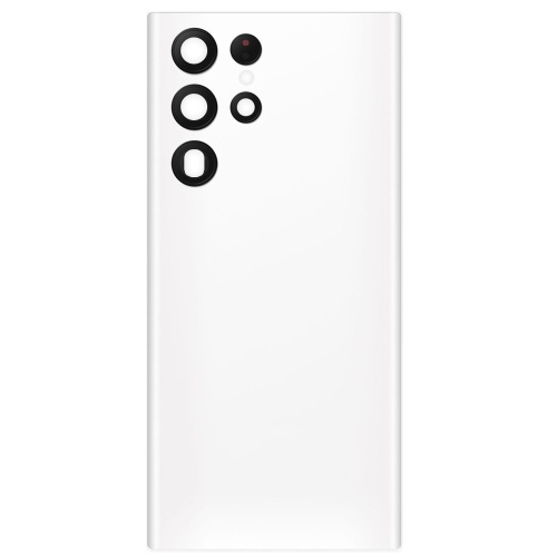 Задня кришка Samsung Galaxy S22 Ultra 5G S908 (біла оригінал Китай зі склом камери)