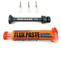 Флюс Mechanic MCN-UV10 (с металическим толкателем) - шприц 10 мл без содержания свинца и галогенов