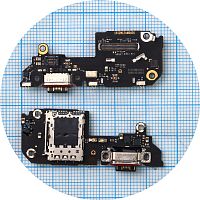 Шлейф Xiaomi 14T з роз'ємами зарядки та Sim-карти з мікрофоном - нижня плата (оригінал Китай)