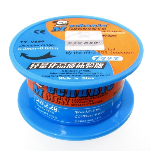 Припій Mechanic TY-V866 0,2 мм, 40 г, Sn 63%, Pb 37%