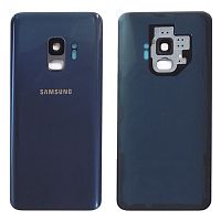 Задняя крышка Samsung Galaxy S9 G960F (синяя оригинал Китай со стеклом камеры)