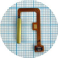 Шлейф Xiaomi Mi 11 Lite з кнопкою включення та сканером відбитка (жовтий оригінал Китай)