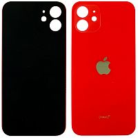 Задняя крышка Apple iPhone 12 (красная AAA с большим отверстием)