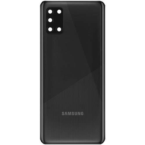 Задня кришка Samsung Galaxy A31 A315F (чорна зі склом камери)