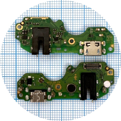 Шлейф Tecno Spark Go 2022 KG5h з роз'ємами зарядки та навушників, мікрофоном - нижня плата (оригінал 100%)