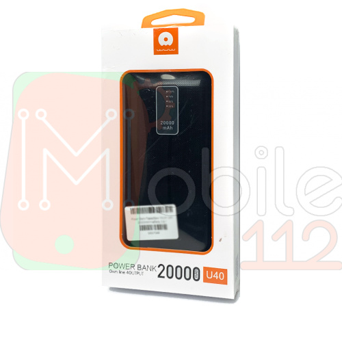 Power Bank Павербанк WUW U40 20000mAh+кабель 3 в 1 фото 2