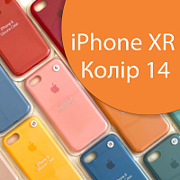 Чохол Silicone case для iPhone XR оригінал (помаранчевий papaya №14)