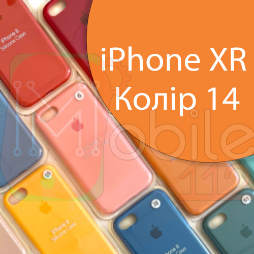 Чохол Silicone case для iPhone XR оригінал (помаранчевий papaya №14)