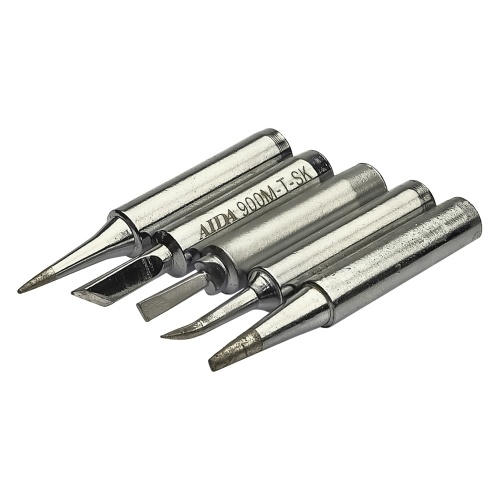 Паяльний набір в пеналі Aida A-806 (паяльник 60W, рег. t 200-450 гр C, жала 900M 6шт, інструменти та розхідники) фото 5