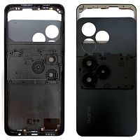 Задняя крышка Realme Note 50 (черная оригинал Китай со стеклом камеры)