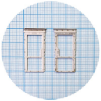 Тримач SIM карти та карти пам'яті Xiaomi Mi A3, Mi CC9e (білий 2 SIM (1 SIM + Micro SD))