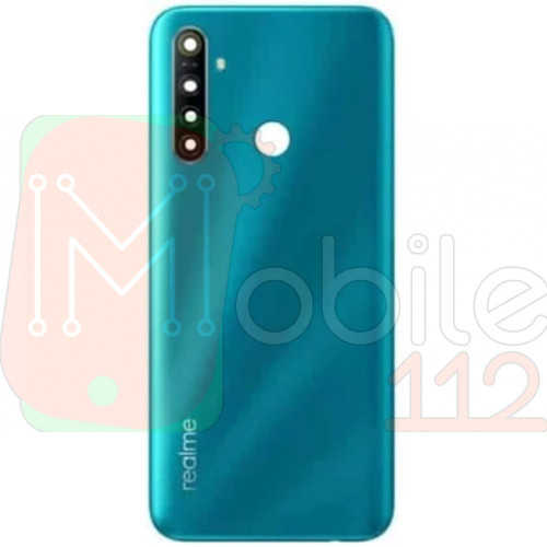 Задня кришка Realme 5 Pro RMX1971 (зелена оригінал Китай зі склом камери)