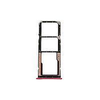 Держатель Sim карты Xiaomi Redmi 8 (бордовий на 2 SIM + Micro SD)