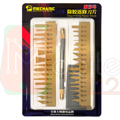 Набір скальпелів Mechanic 034, для мікросхем, 34 в 1