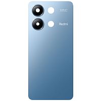 Задня кришка Xiaomi Redmi Note 13 4G (блакитна оригінал Китай зі склом камери)