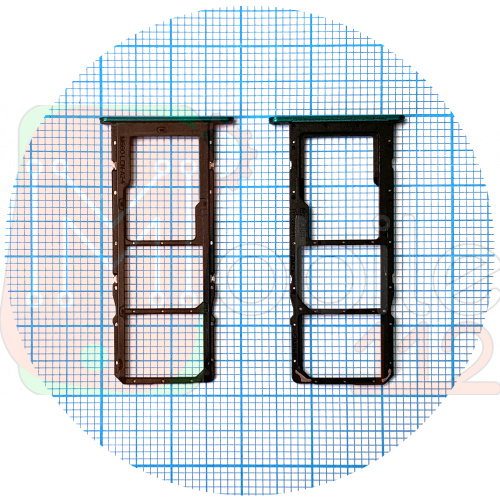 Держатель Sim карты Huawei P Smart 2021, Y7a (зеленый на 2 Sim + Micro SD)