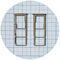 Тримач SIM карти Samsung Galaxy A51 A515F, A71 A715F (сріблястий на 2 SIM + MicroSD)