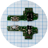 Шлейф Samsung Galaxy A10s 2019 A107 з роз'ємом зарядки та мікрофоном - нижня плата (версія M15)