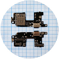 Шлейф Xiaomi Mi 11 з роз'ємами зарядки та Sim-карти з мікрофоном - нижня плата (AAA)