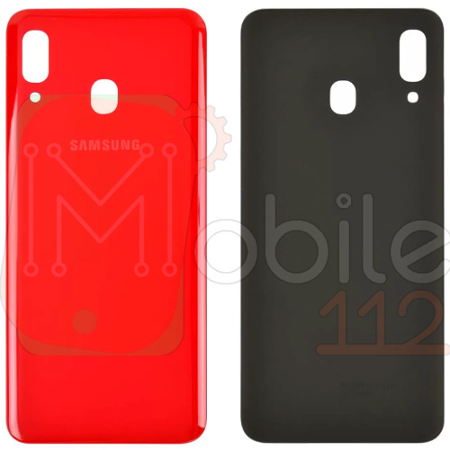 Задня кришка Samsung Galaxy A20s 2019 A207F (червона зі склом камери)