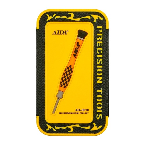 Набір інструментів Aida AD-3010 (викрутки: Y0.6, -2.0, +1.2, *0.8, *1.2, 4 двосторонні лопатки, пінцет прямий) фото 4