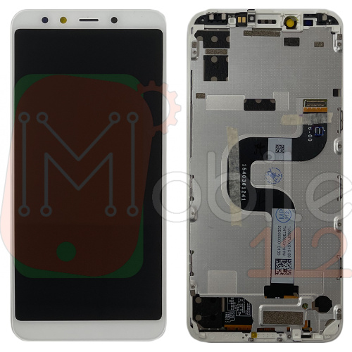 Дисплей Xiaomi MI A2, MI 6X M1804d2SG з тачскріном (білий оригінал OEM з рамкою)