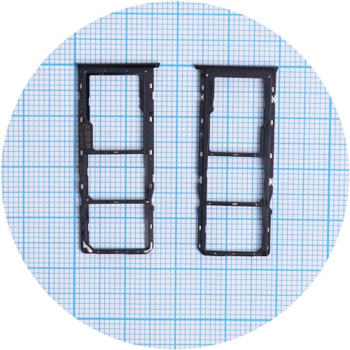 Тримач Sim картки та картки пам'яті Oppo A15 A15s A35 (чорний на 2 SIM + Micro SD)