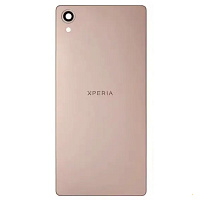 Задня кришка Sony Xperia X F5121 F5122 F8131 F8132 (рожева оригінал Китай зі склом камери)